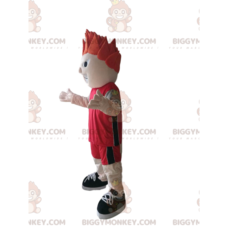 Sportsman BIGGYMONKEY™ maskotdräkt med röda sportkläder - Sport maskot - BIGGYMONKEY_013427 - BiggyMonkey.com