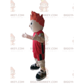 Sportsman BIGGYMONKEY™ maskotdräkt med röda sportkläder - Sport maskot - BIGGYMONKEY_013427 - BiggyMonkey.com