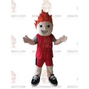Sportsman BIGGYMONKEY™ maskotdräkt med röda sportkläder - Sport maskot - BIGGYMONKEY_013427 - BiggyMonkey.com