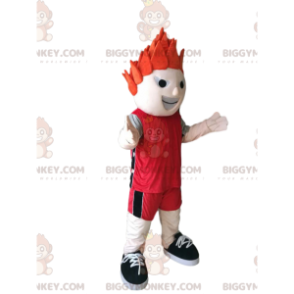 Sportsman BIGGYMONKEY™ maskotdräkt med röda sportkläder - Sport maskot - BIGGYMONKEY_013427 - BiggyMonkey.com