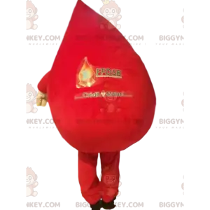 Sehr fröhliches Red Blob BIGGYMONKEY™ Maskottchen-Kostüm -