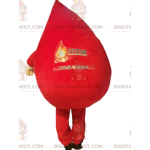 Traje de mascote BIGGYMONKEY™ muito alegre Red Blob –