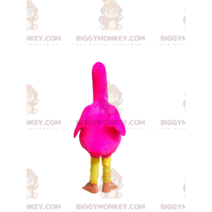 Kostým BIGGYMONKEY™ Neon Pink Flamingo maskot s hezkýma očima –