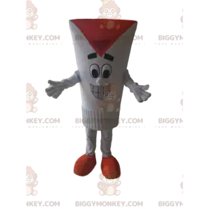 Weißer Schlauch BIGGYMONKEY™ Maskottchenkostüm mit einem