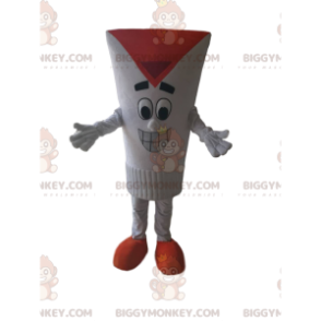  Valkoinen putki BIGGYMONKEY™ maskottipuku leveällä hymyllä! - Luokittelemattomat maskotit - BiggyMonkey.com