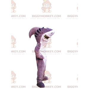 BIGGYMONKEY™ Μασκότ στολή Γκρι και Λευκός Καρχαρίας με Μεγάλο