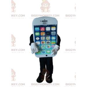 Biały kostium maskotki Smart Phone BIGGYMONKEY™ - Maskotki telefoniczne - BIGGYMONKEY_013441 - BiggyMonkey.com
