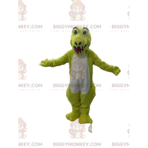 Costume de mascotte BIGGYMONKEY™ de crocodile jaune fluo et
