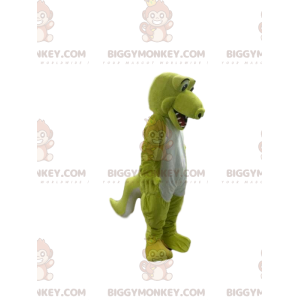 Very Cheerful Neon Yellow and White Crocodile BIGGYMONKEY™