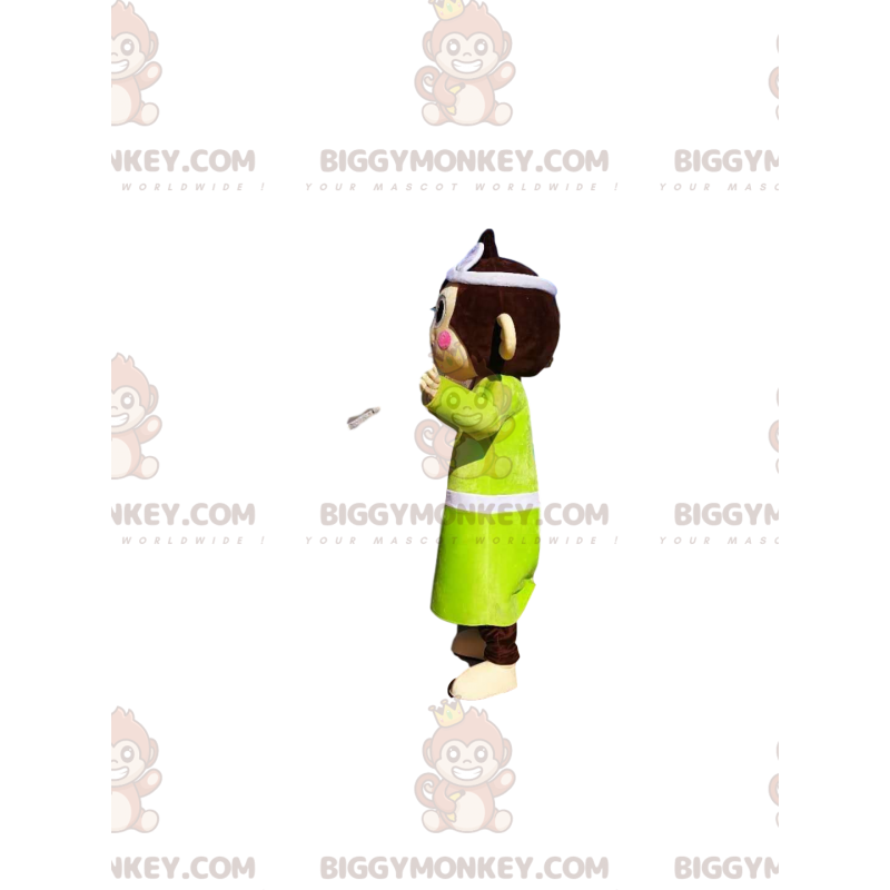 Costume de mascotte BIGGYMONKEY™ de singe marron avec un Costume de mascotte BIGGYMONKEY™ de singe marron avec un