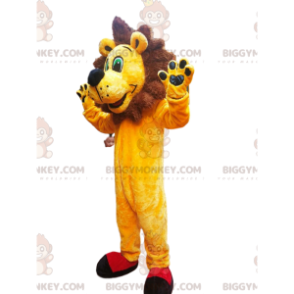BIGGYMONKEY™ Μασκότ Στολή ενός πολύ ενθουσιώδους λιονταριού με
