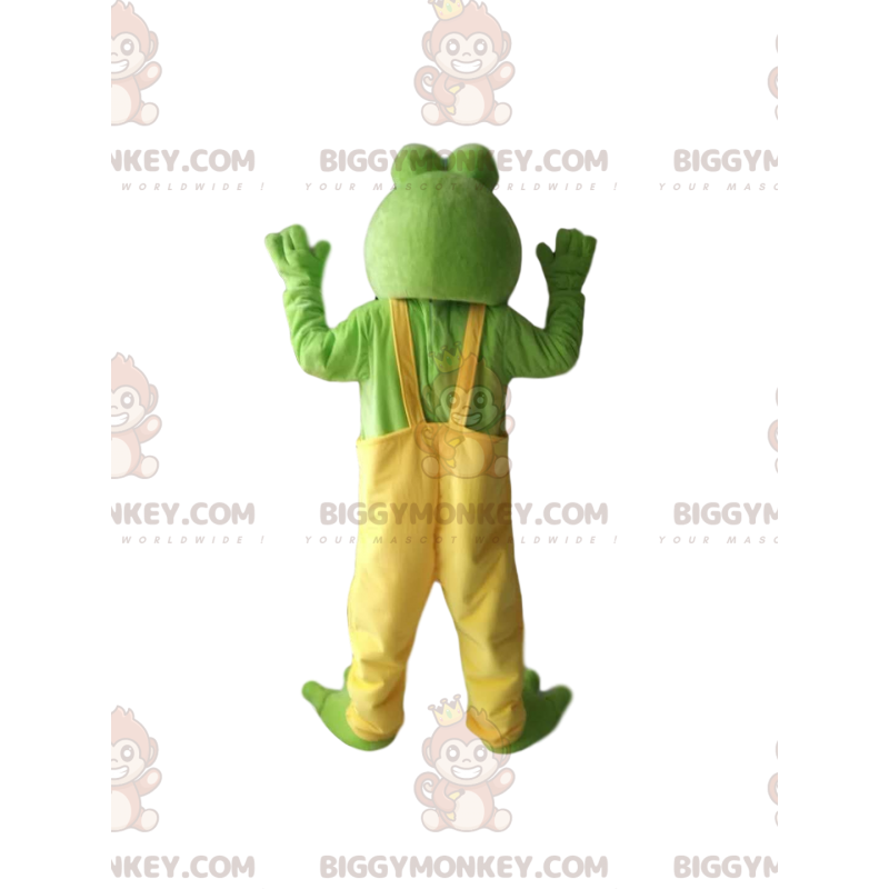 Costume de mascotte BIGGYMONKEY™ de grenouille verte rigolote Costume de mascotte BIGGYMONKEY™ de grenouille verte rigolote