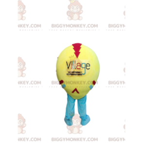 BIGGYMONKEY™ mascottekostuum van gele en veelkleurige bal met