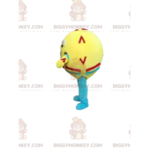 BIGGYMONKEY™ Maskottchenkostüm aus gelbem und mehrfarbigem Ball