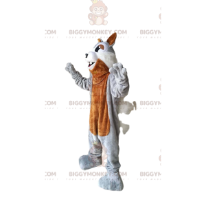 BIGGYMONKEY™ Costume da mascotte di scoiattolo marrone e grigio