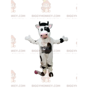 Μασκότ Μασκότ BIGGYMONKEY™ Ασπρόμαυρη αγελάδα με μεγάλο χαμόγελο - Μασκότ αγελάδων - BIGGYMONKEY_013457 - BiggyMonkey.com