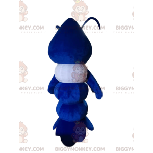 Kostým BIGGYMONKEY™ Malý modrý mravenec maskota s bílým dresem