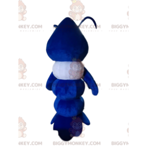 Kostým BIGGYMONKEY™ Malý modrý mravenec maskota s bílým dresem