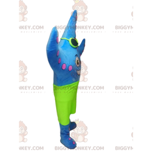 Disfraz de mascota BIGGYMONKEY™ de estrella de mar azul con