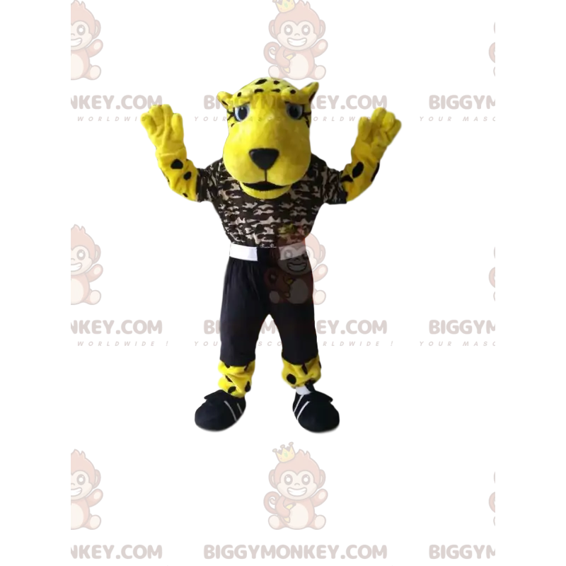 Precioso disfraz de leopardo BIGGYMONKEY™ para mascota con Precioso disfraz de leopardo BIGGYMONKEY™ para mascota con
