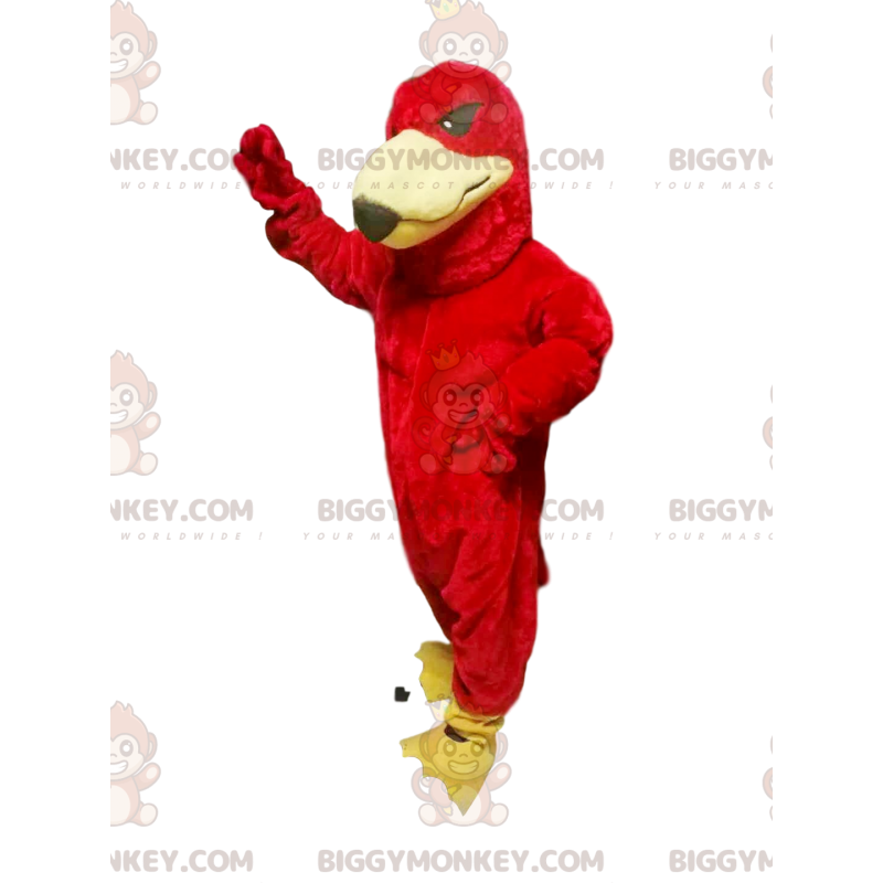 BIGGYMONKEY™ Costume da mascotte Aquila rossa con uno sguardo BIGGYMONKEY™ Costume da mascotte Aquila rossa con uno sguardo