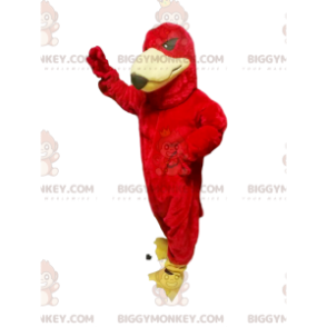 BIGGYMONKEY™ maskottipuku Punainen kotka vakuuttavalla