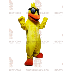Super lustiges gelbes Enten-BIGGYMONKEY™-Maskottchen-Kostüm mit