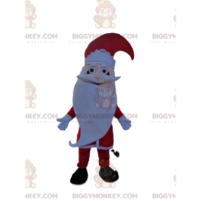 Santa BIGGYMONKEY™ maskotdräkt med stort vitt skägg - Mänskliga maskot - BIGGYMONKEY_013476 - BiggyMonkey.com