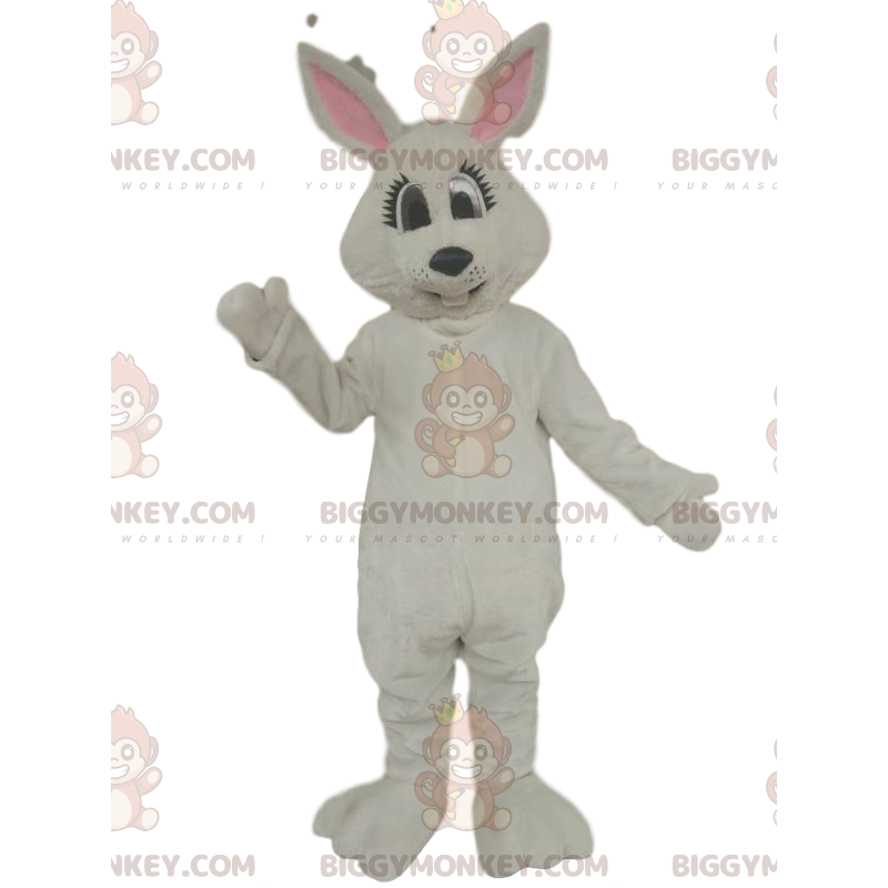 Στολή μασκότ BIGGYMONKEY™ White Rabbit - Μασκότ κουνελιού - BIGGYMONKEY_013478 - BiggyMonkey.com
