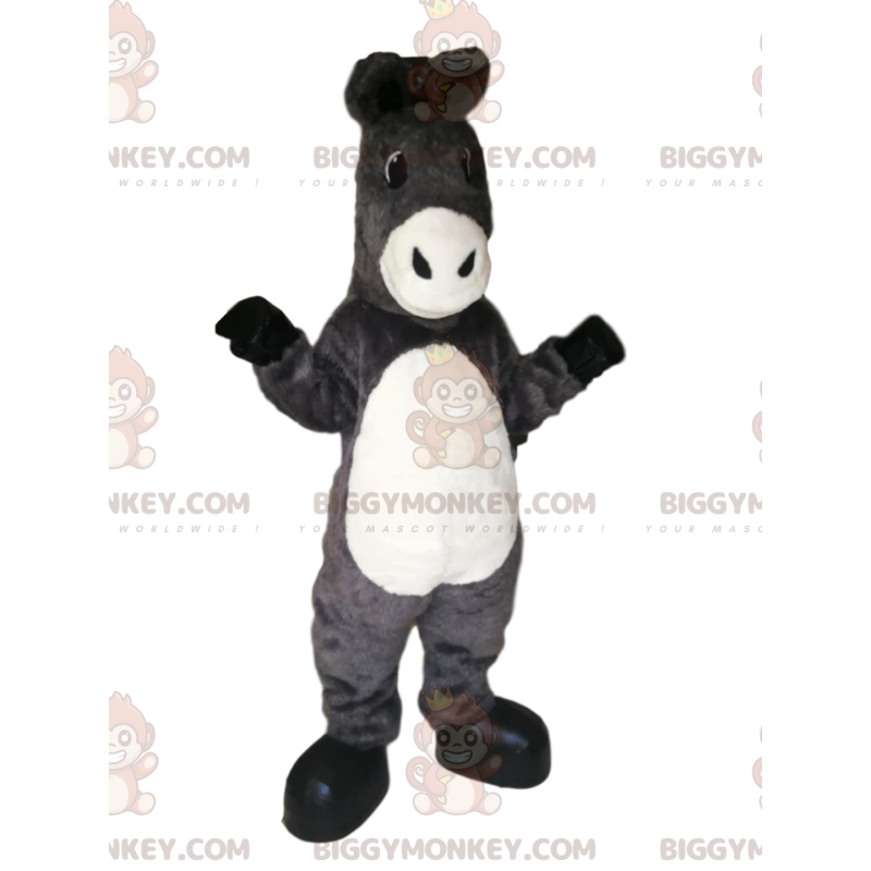 BIGGYMONKEY™ Mascot Costume Gray and White Donkey with Nice