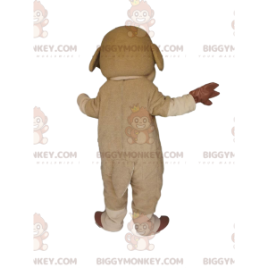Kostým maskota BIGGYMONKEY™ z béžové a hnědé ovečky s krásným