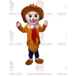 Traje de mascote de palhaço BIGGYMONKEY™ com nariz laranja