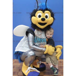 Blue and Black Fly BIGGYMONKEY™ Mascot Costume In Sportswear –