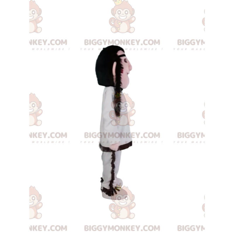 Costume da mascotte uomo nativo americano BIGGYMONKEY™ con Costume da mascotte uomo nativo americano BIGGYMONKEY™ con