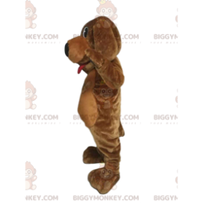 BIGGYMONKEY™ Mascot Costume Brown Dog With Big Black Muzzle And Red Tongue - Dog mascots - BIGGYMONKEY_013492 - BiggyMonkey.com