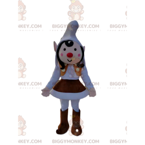 Pixie BIGGYMONKEY™ Maskottchenkostüm mit süßem Outfit und roter