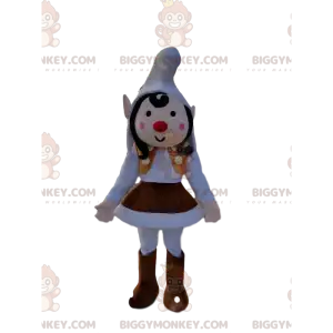 Pixie BIGGYMONKEY™ Maskottchenkostüm mit süßem Outfit und roter