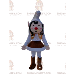 Pixie BIGGYMONKEY™ maskotkostume med sødt outfit og rød næse - Mangler af dyre-maskoter - BIGGYMONKEY_013493 - BiggyMonkey.com