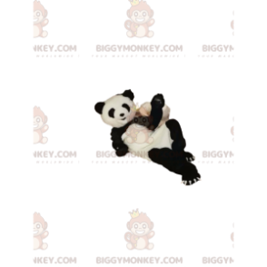 Very Happy Black and White Panda BIGGYMONKEY™ Mascot Costume –