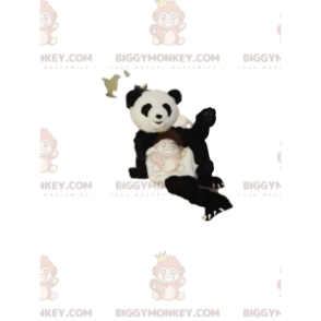 Very Happy Black and White Panda BIGGYMONKEY™ Mascot Costume -