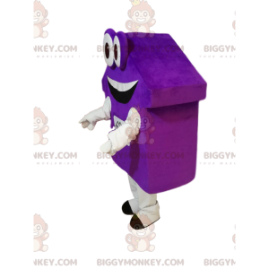 Purple house BIGGYMONKEY™ mascot costume with big eyes and a