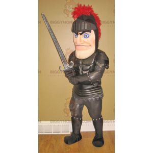 Knight BIGGYMONKEY™ Mascot Costume with Black Armor -