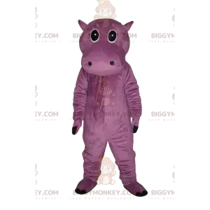 Very Cute Purple Hippopotamus BIGGYMONKEY™ Mascot Costume –