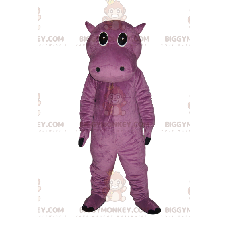 Mycket söt lila flodhäst BIGGYMONKEY™ maskotdräkt - BiggyMonkey Mycket söt lila flodhäst BIGGYMONKEY™ maskotdräkt - BiggyMonkey