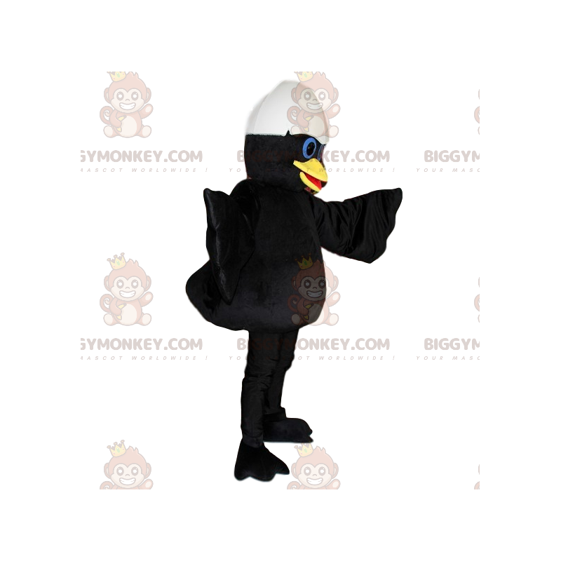 Kostium maskotki BIGGYMONKEY™ od Calimero, czarnej kaczki ze Kostium maskotki BIGGYMONKEY™ od Calimero, czarnej kaczki ze