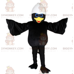 BIGGYMONKEY™ maskotdräkt från Calimero, den svarta ankan med sitt äggskal - Ankor maskot - BIGGYMONKEY_013504 - BiggyMonkey.com