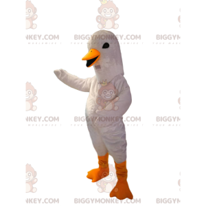 White Goose BIGGYMONKEY™ Mascot Costume With A Beautiful Look -