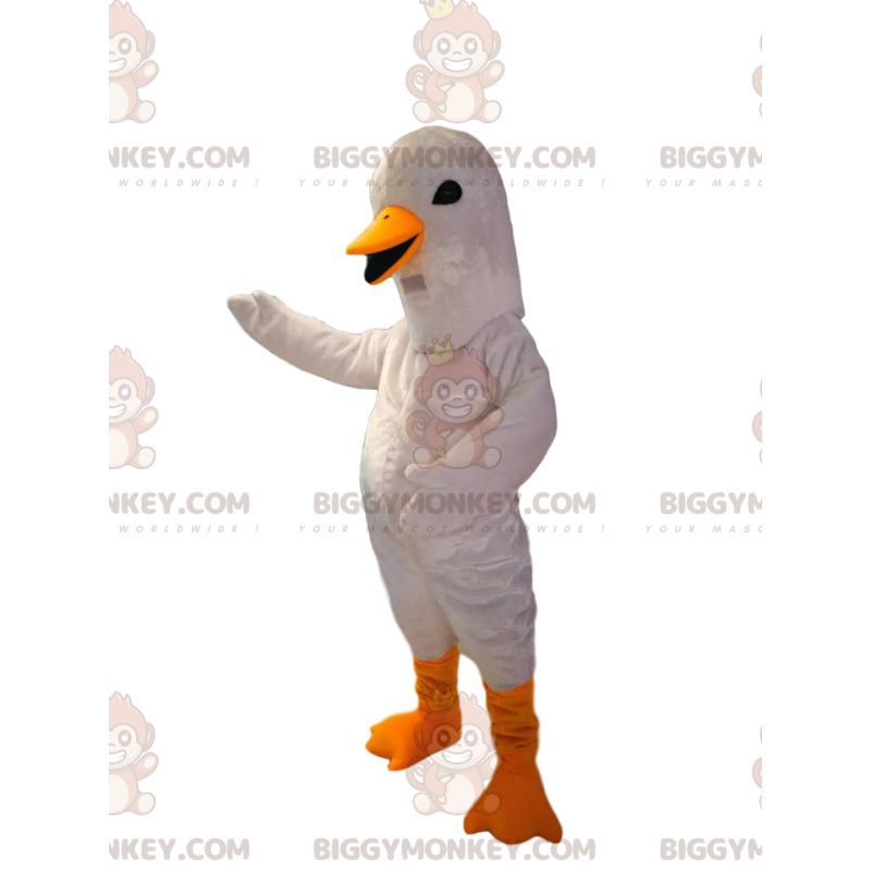 Kostým maskota bílé husy BIGGYMONKEY™ s krásným vzhledem – Kostým maskota bílé husy BIGGYMONKEY™ s krásným vzhledem –