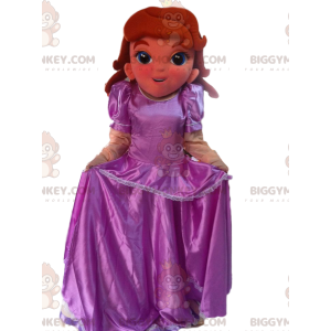 Prinses BIGGYMONKEY™ mascottekostuum met paarse satijnen jurk -