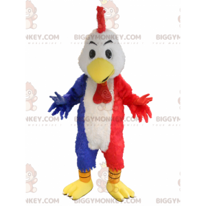 BIGGYMONKEY™ kæmpe hane-maskotkostume i Frankrigs farver